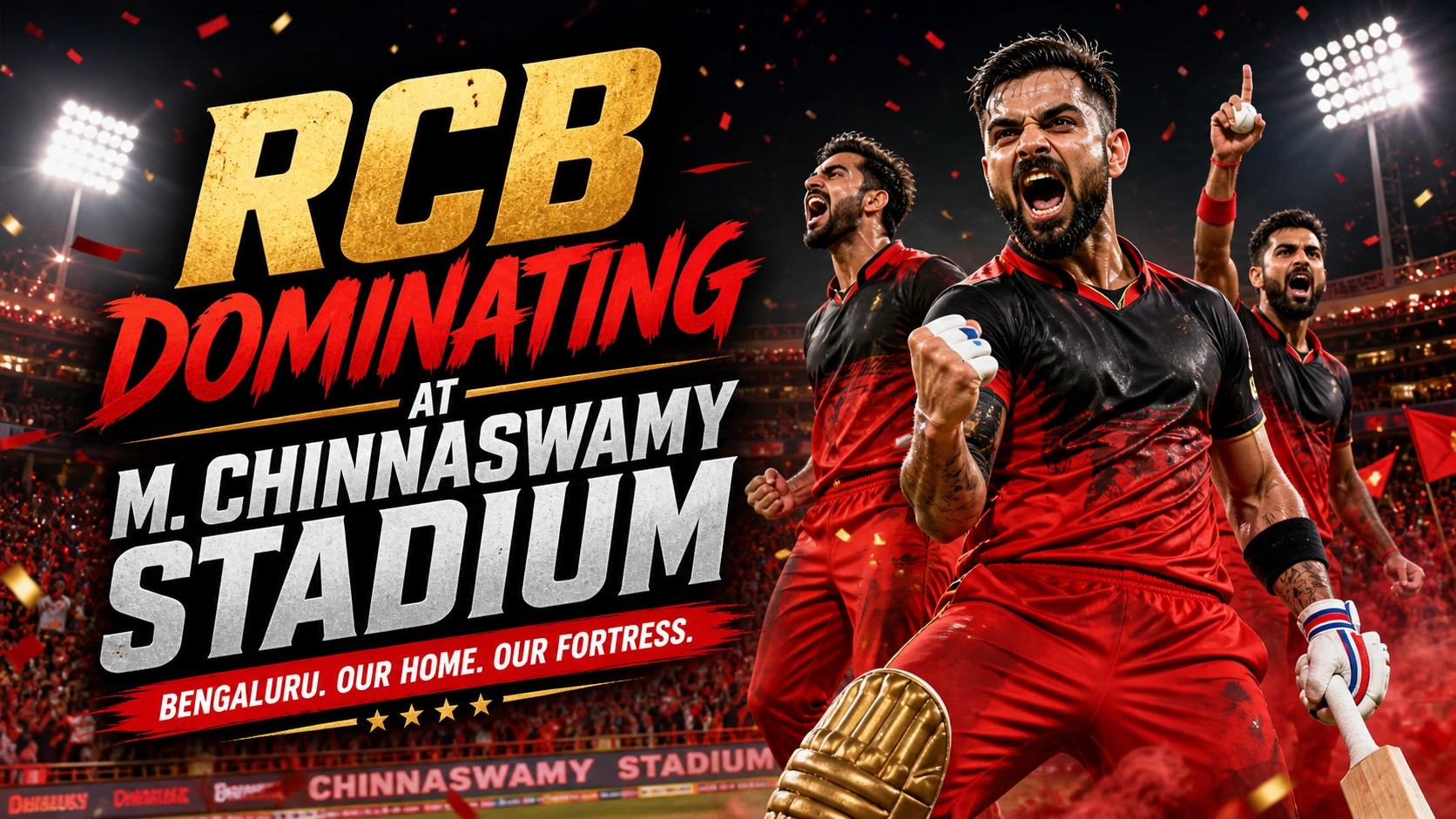 RCB Dominating at M. Chinnaswamy Stadium